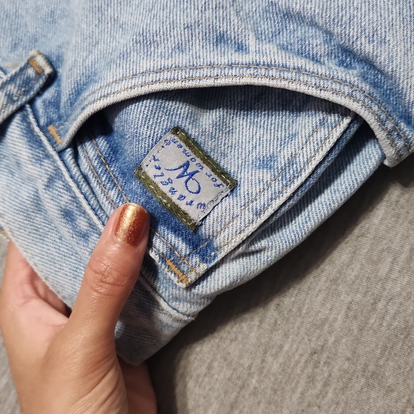 Vintage Wrangler Light Wash High Rise Tapered Leg Baggy Relaxed Mom Jeans - Picture 5 of 9